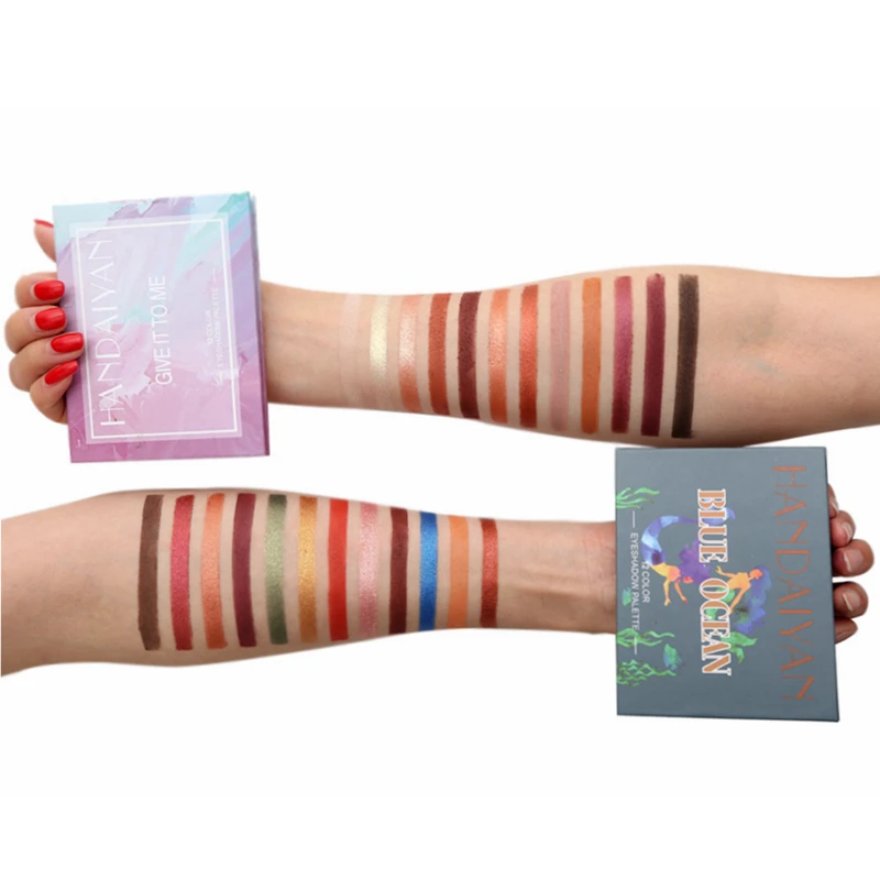 12 цветов Тени для век палитра макияжа блестящие оттенки мерцающие долговечные