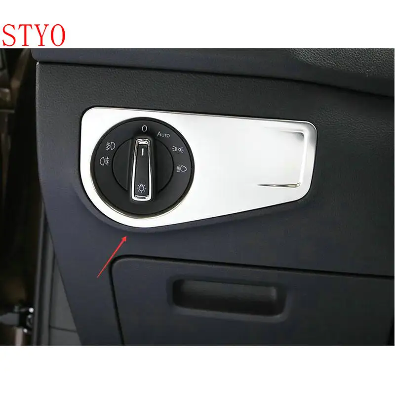 

STYO Автомобильная ABS-лампа для передней фары, управление, защитная накладка для 2017 2018 TIGUAN MK2, американская версия