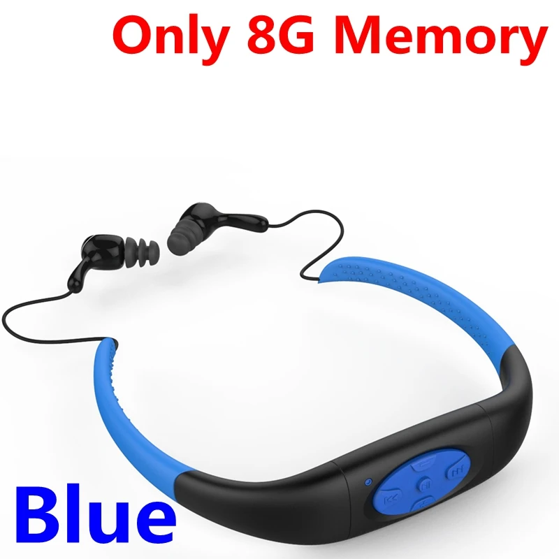 8G no bluetooth Bluetooth наушники, беспроводные наушники, IPX8, водонепроницаемая гарнитура, для подводного спорта, шейный, для плавания, дайвинга, 4G, 8G, музыкальный плеер - Цвет: 8G no bluetooth