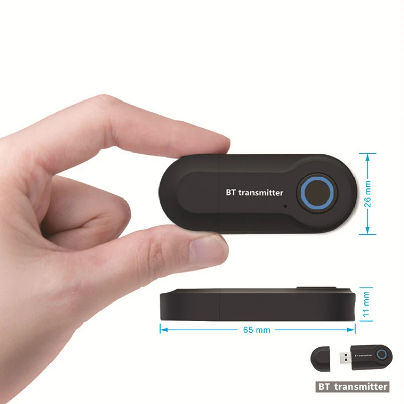 Беспроводной Bluetooth-совместимый передатчик стерео 3 5 мм Jack аудио музыкальный