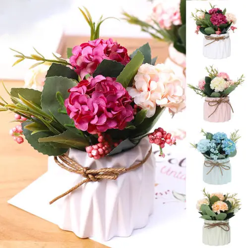 Искусственные растения в горшке UK тканевые цветы с горшком Декор для дома