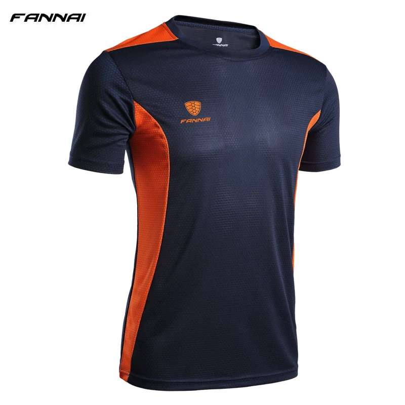 Summer Style T Shirt New Soccer Jersey Running Fitness Quick Dry Slim Fit T-shirts Short-Sleeve top Sports t shirt For Men XXXL | Спорт и