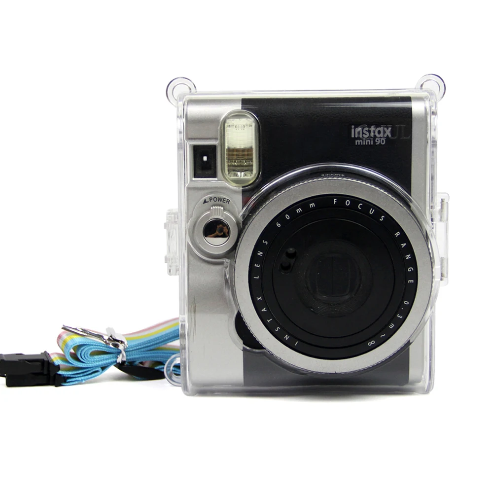 Для Fujifilm Instax Mini NEO Classic 90 защитный кристально чистый чехол для камеры моментальной печати Жесткий чехол сумка с плечевым ремнем