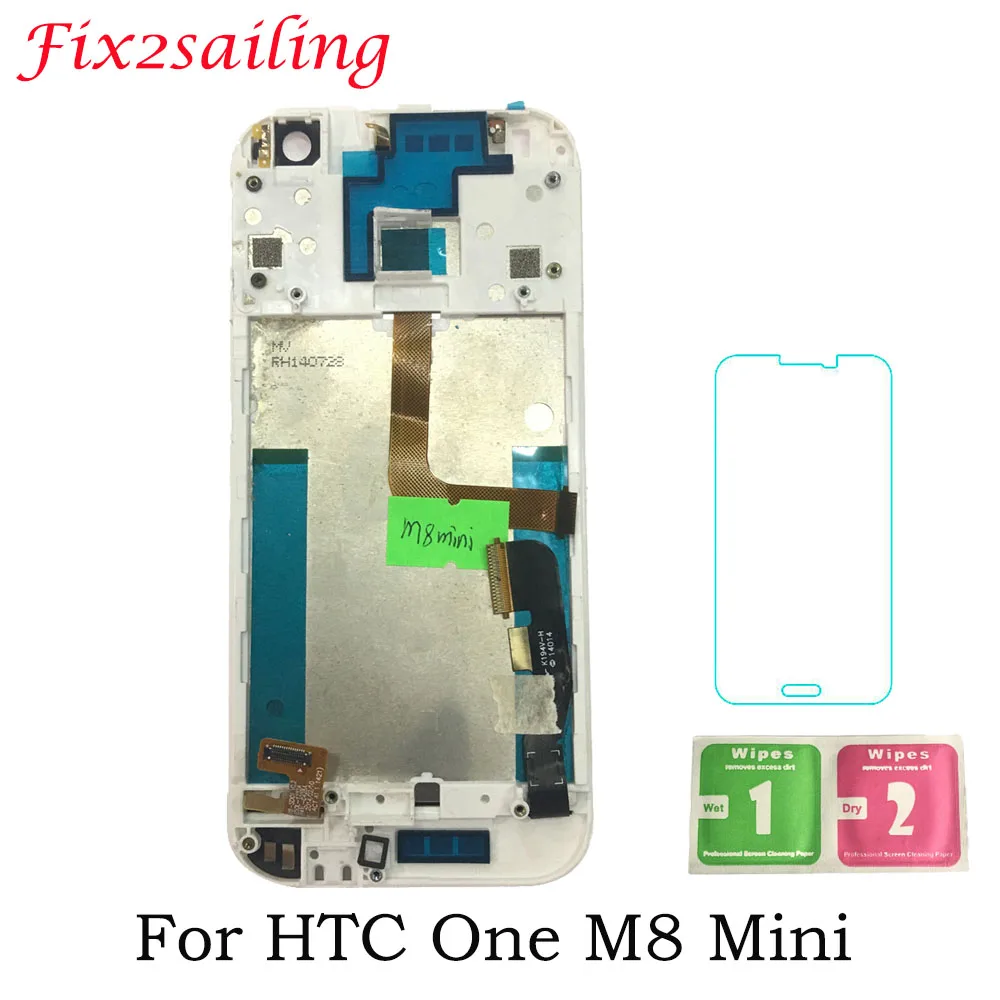 4 5 дюймов для htc One Mini 2 lcd M8 ЖК дисплей + сенсорный экран с рамкой запасные части