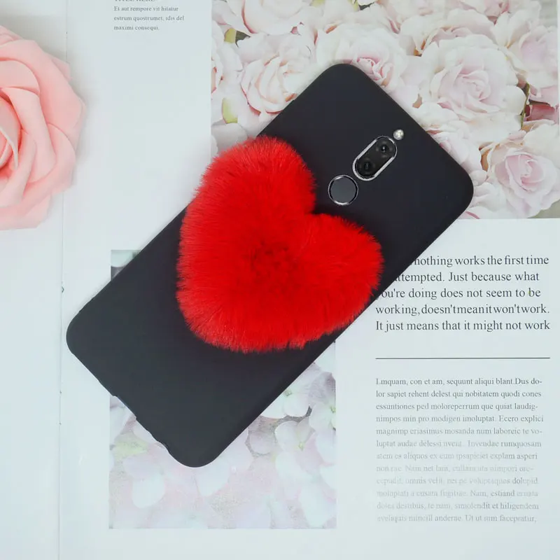 3D Love Plush Cute Soft Nap Funda for Huawei Mate 10 lite/Nova 2i/Honor 9i/Mate 9/Mate10 Pro/Y5 Y9 Y6 2018/Y7/P Smart/Cover Case |