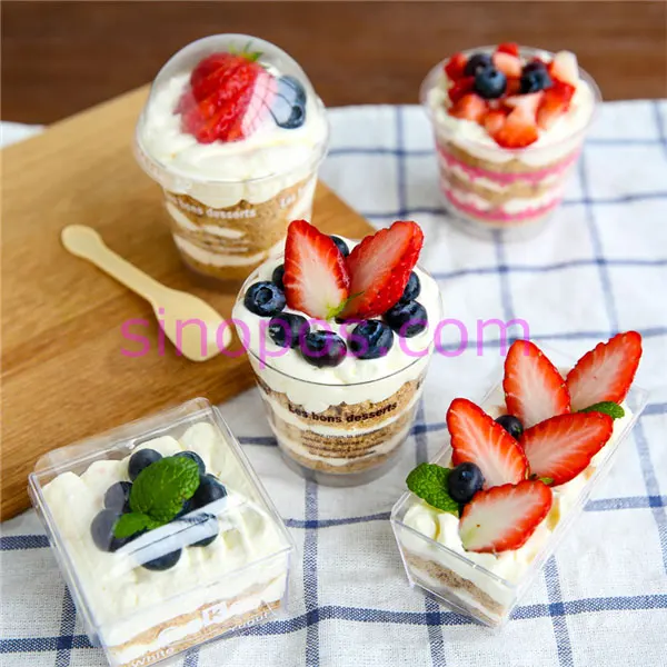 15 шт. прозрачные пластиковые круглая чашка с буквой для кексов