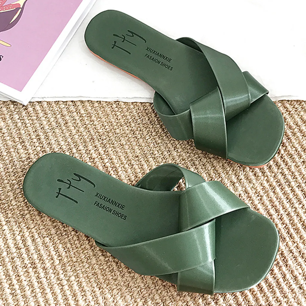 JAYCOSIN; Модные женские тапочки; женская повседневная обувь; водонепроницаемые тапочки на плоской подошве; летние шлепанцы; JUN18