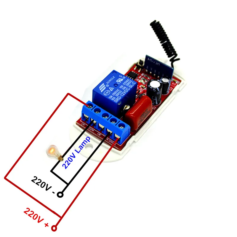433 мГц AC 110 В ~ 250 220 реле 1CH Универсальный Беспроводной удаленного Управление