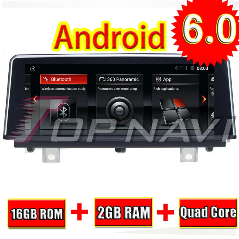 Topnavi Android 6 0 автомобильный радиоприемник с навигацией GPS для BMW 3 Series F30/F31/F34/F35 4