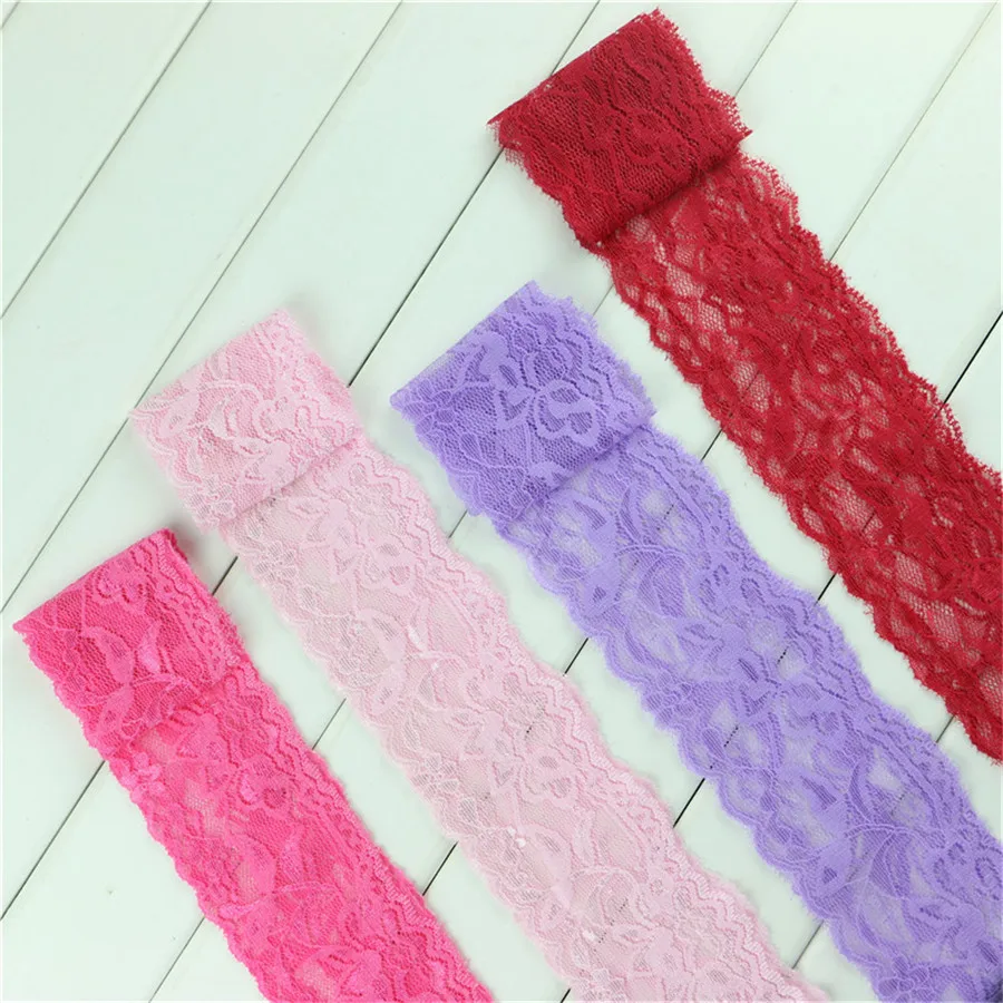 Ширина 60 мм красивая 10 ярдов/партия 14 цветов вышитые Чистая кружевная бейка лента