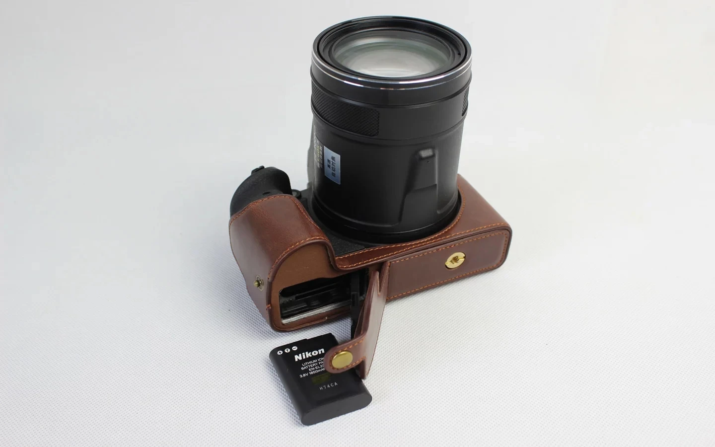 Чехол накладка из ПУ кожи для камеры Nikon Coolpix P900s P900 кофейного/черного/коричневого