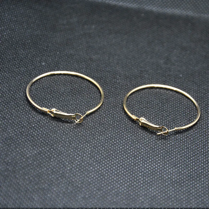 golden ring Большие серьги-кольца с кристаллами для женщин, модные серьги в стиле панк, ювелирные изделия, геометрические круглые серьги в европейском стиле - Окраска металла: golden ring