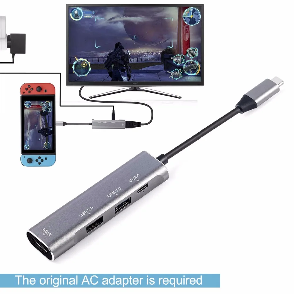 Llano многопортовый usb c usb-хаб usb3.0 Тип hdmi портом Thunderbolt 3 hub для macbook концентратор samsung