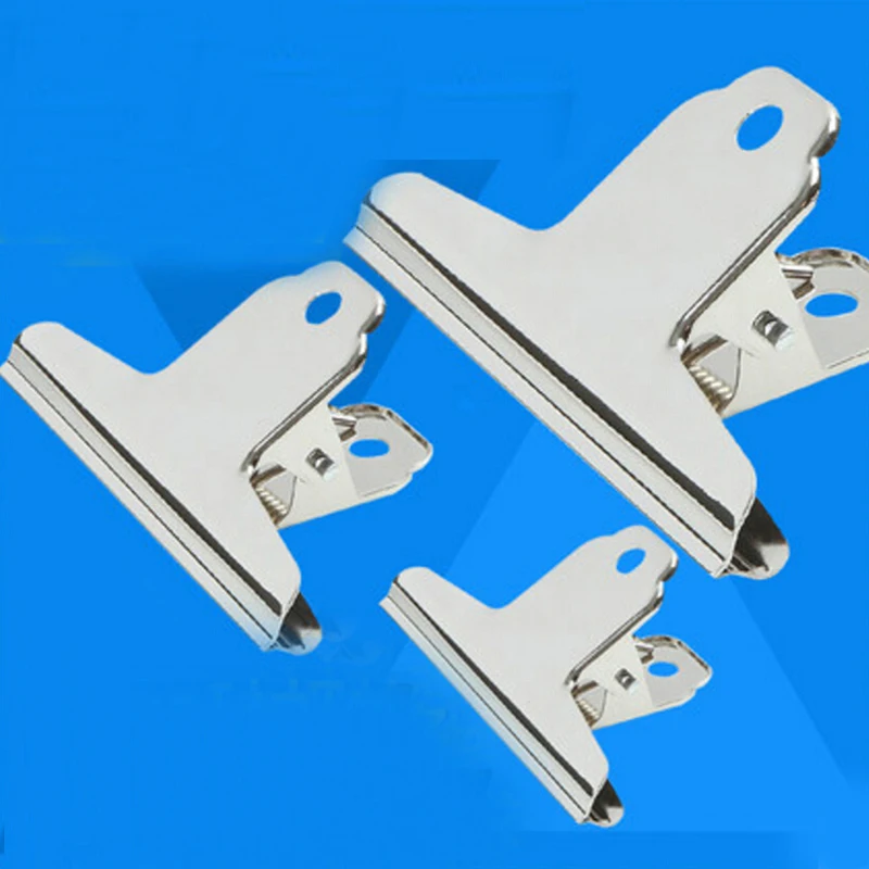

10pcs Metal Clips Stainless Steel Silver Metal Paper Binder 76mm/102mm/127mm/145mm School Office Supplies Stationery Papelaria