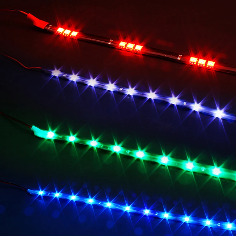 LEEPEE 1 пара 30 см DIY водонепроницаемый гибкий автомобильный светильник 15SMD