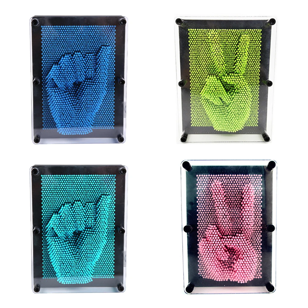 Pin Art 3D Скульптура Игла DIY резьба Форма Настольная игрушка для детской комнаты