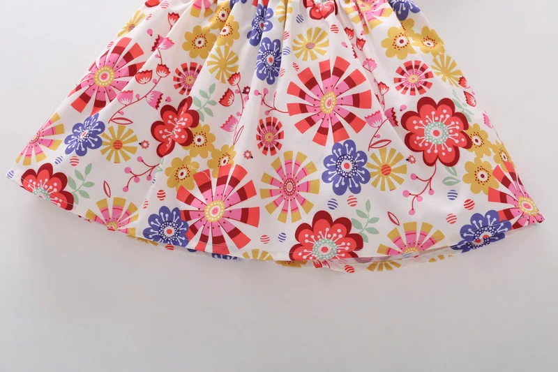 Детское платье для девочек 2018 летнее Модное детское принцессы с цветочным