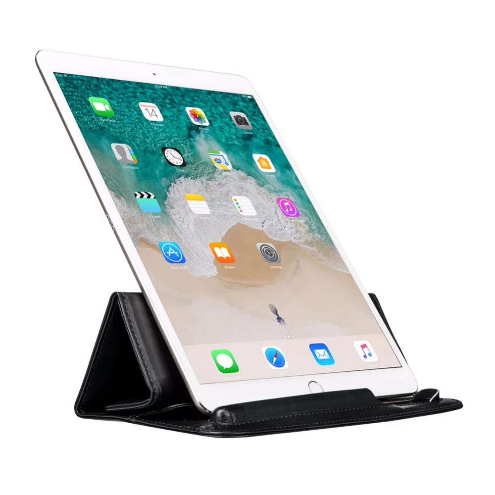 Jisoncase Кожаный чехол Чехол для iPad Pro 10,5 Чехол Мягкий складной рукав сумка с карандашом слот для iPad Pro 9,7