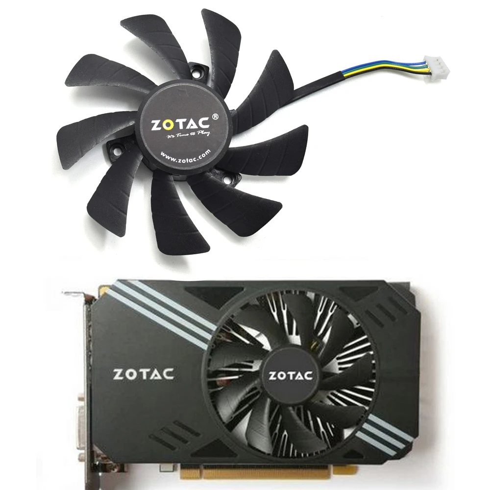 Охлаждающий вентилятор 85 мм T129215SH T129215SU DC12V 0.30AMP 4PIN для Zotac GeForce N1060IXOC 6GD GTX 1060 3 ГБ Mini