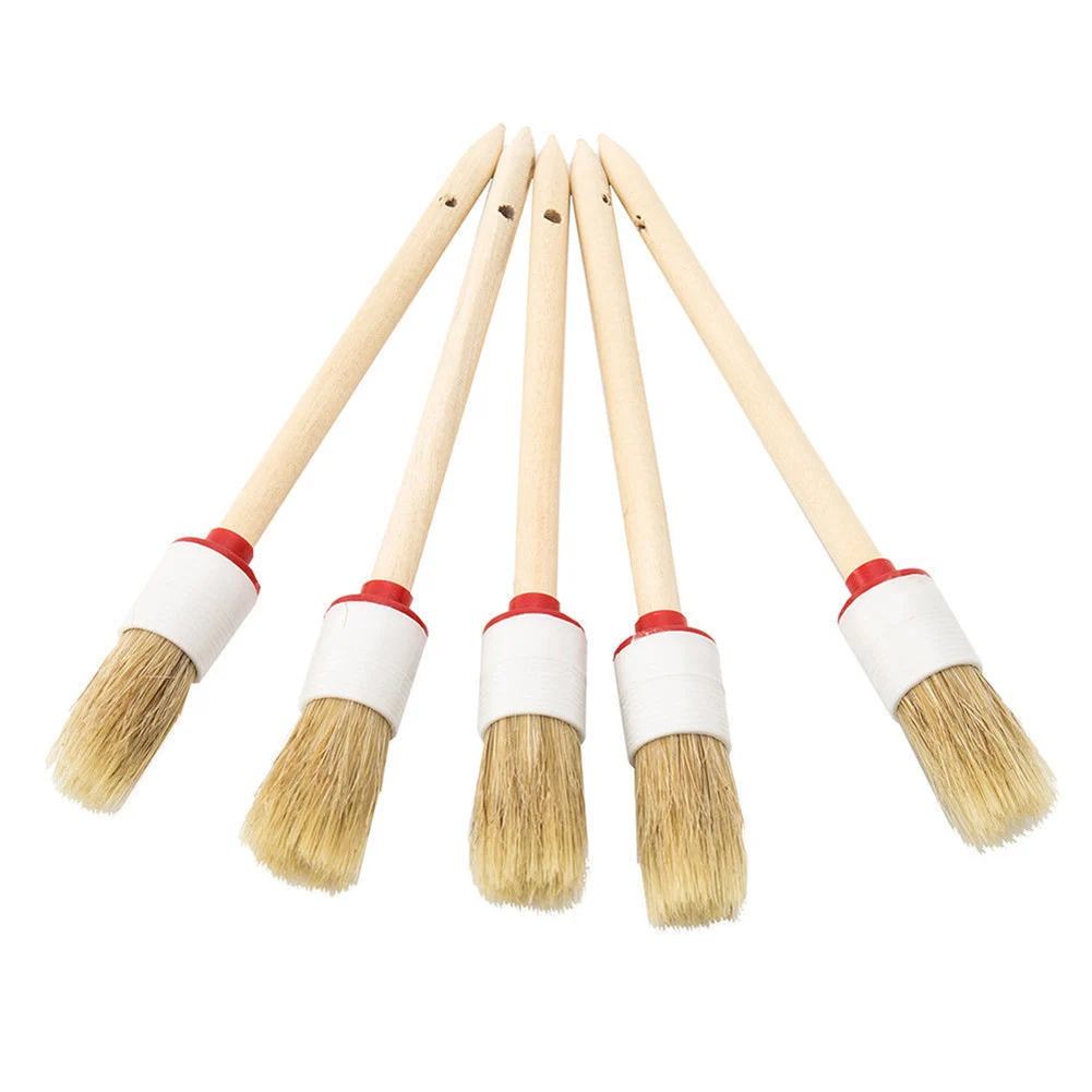 

Hot 5Pcs/Set Car SUV Soft Wheel Cleaning Brushes Handy Kit for Dash Trim Seats X66