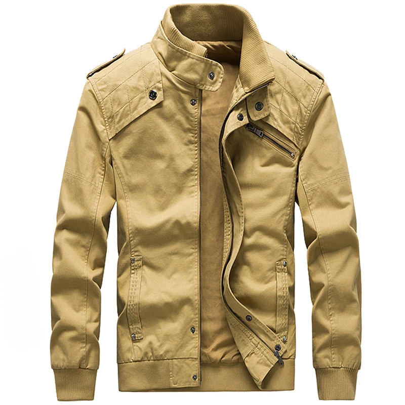 Мужская хлопковая армейская куртка тактическая бомбер в стиле MA 1 осень