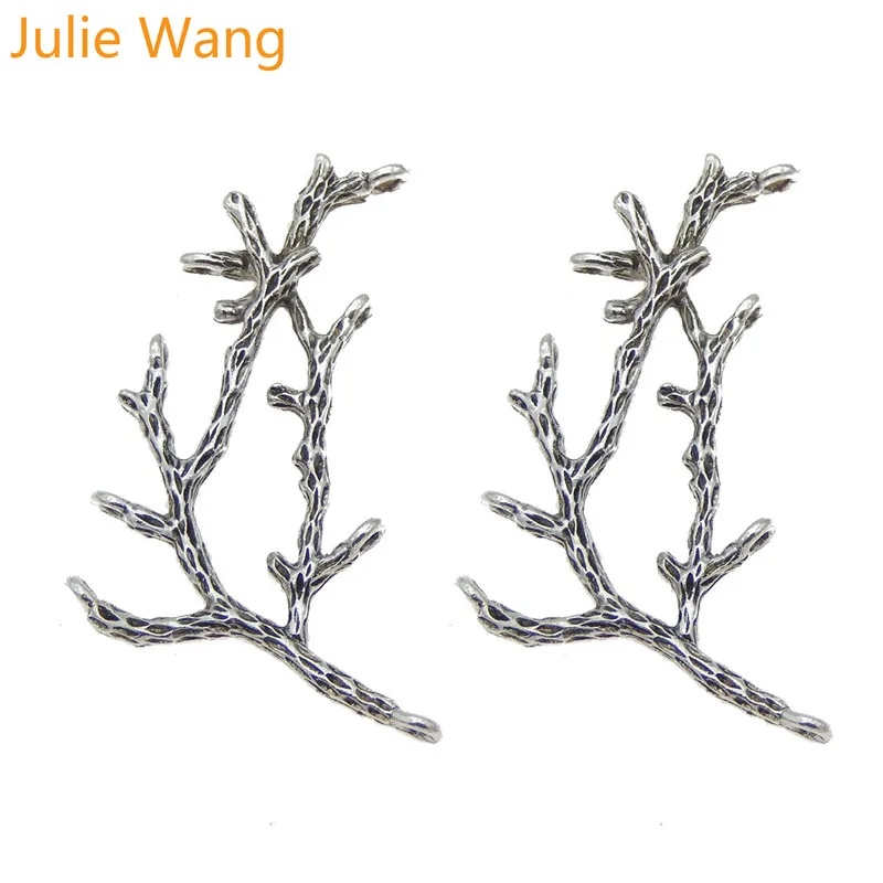 Julie Wang 3 шт. Подвески на ветви подвески из сплава под старину серебряного цвета