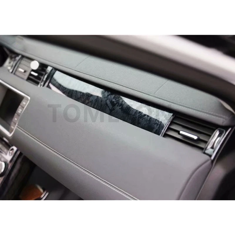 TOMEFON для Range Rover Evoque до ABS углеродное волокно деревянная краска внутренняя Передняя средняя боковая панель вентиляционное отверстие отделка 5 шт