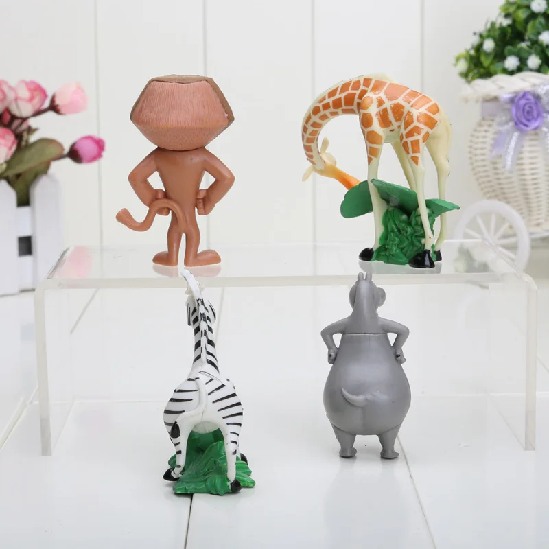 4 шт./компл. 7 см аниме мадагаскарский Алекс Глория Марти Мелман ПВХ экшн Фигурки