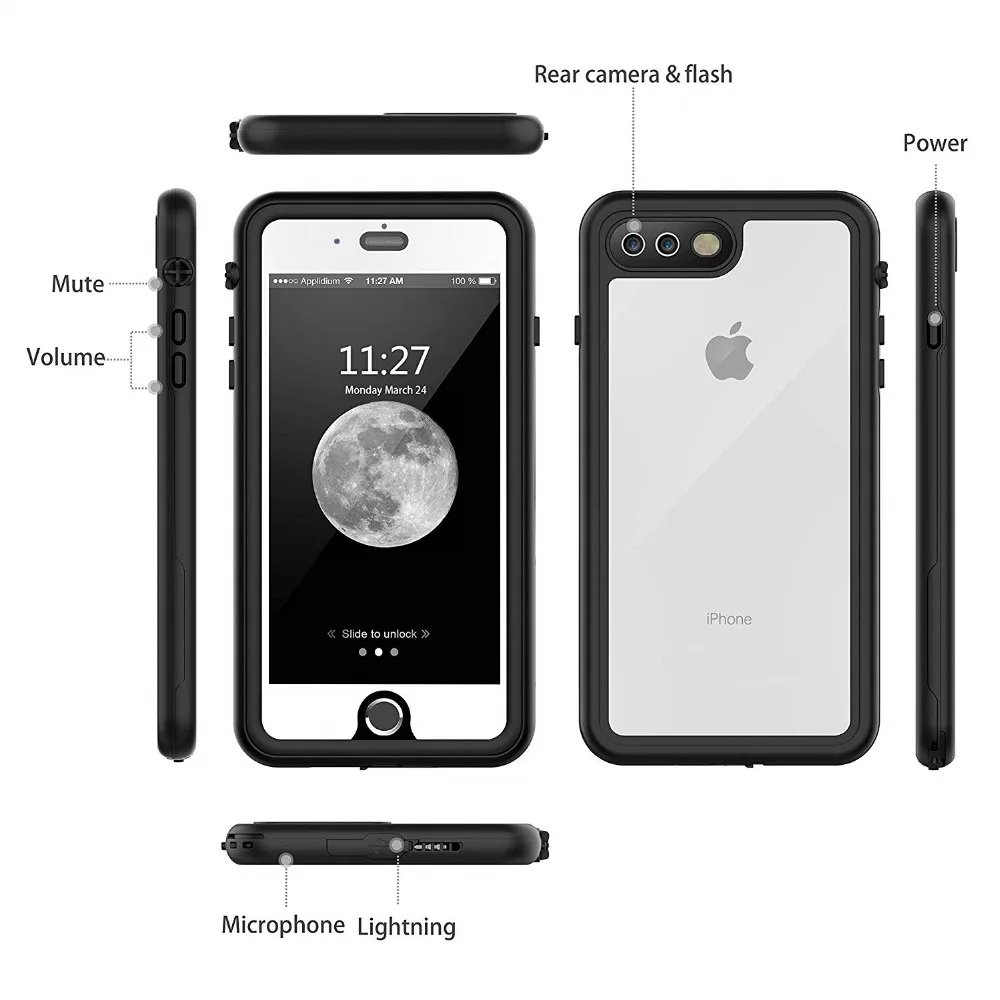 Водонепроницаемый чехол для iPhone 7 8 водонепроницаемый ударопрочный