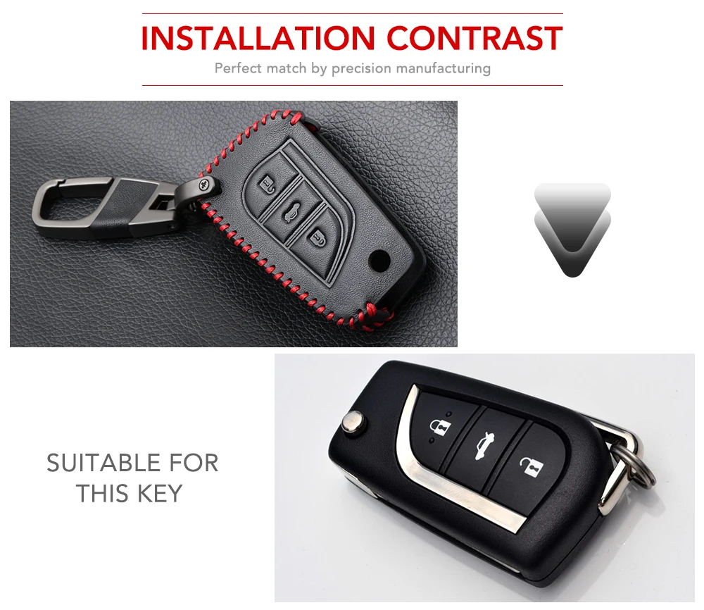 Чехол для автомобильного ключа защитный чехол из натуральной кожи Toyota COROLLA Camry CROWN