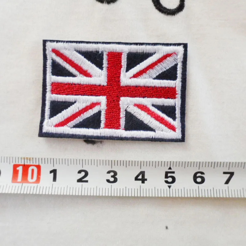 Embroidered iron-on British flag Patches Costume Motif Applique Newest Free Shipping 20pcs for DIY ClothesAccessories diy jeans | Дом и сад
