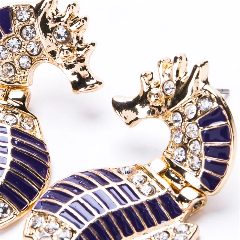 Женские Висячие серьги с морской лошадью в стиле панк новая мода 2020 стразы