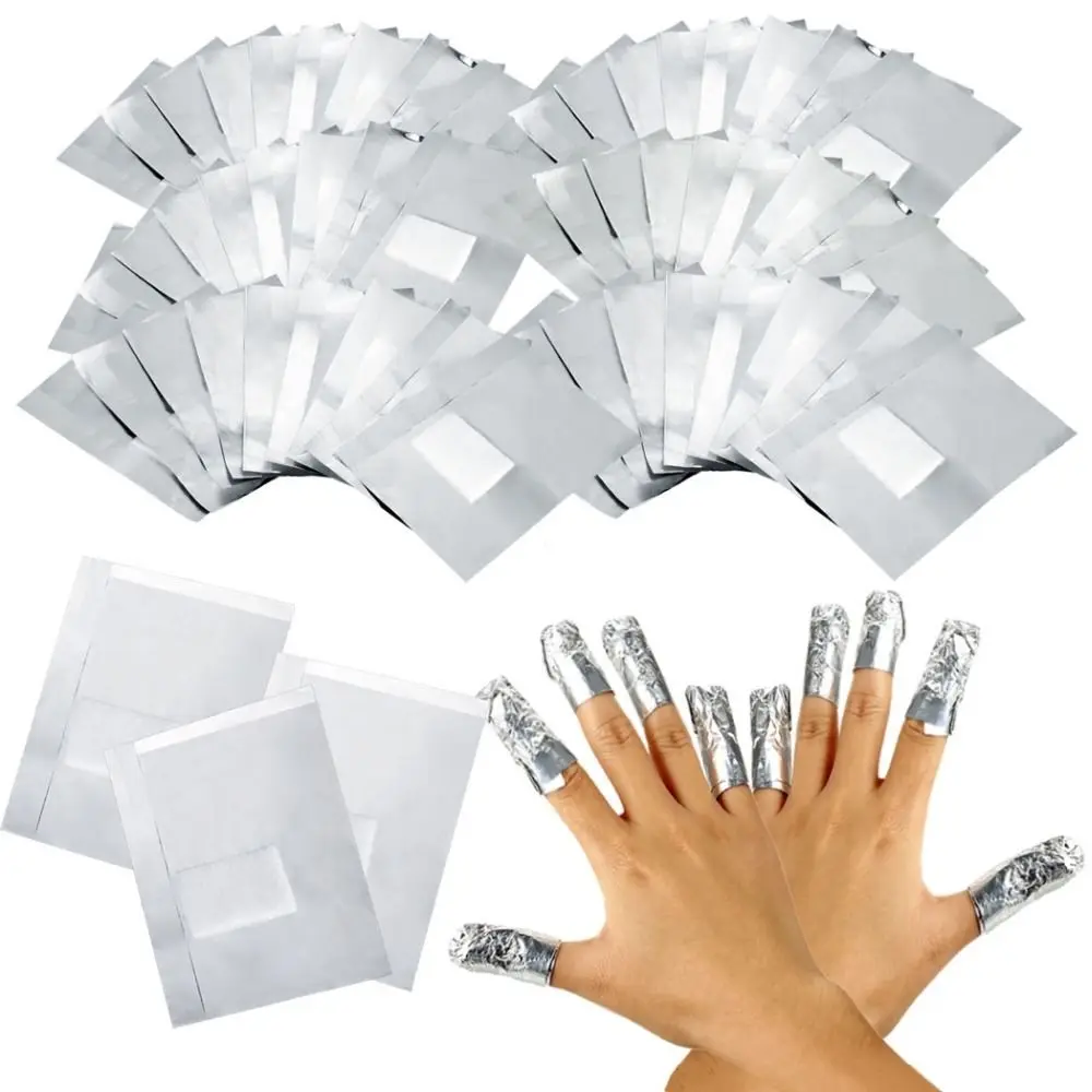 

500pcs New Sale Gel Polish Nail Remover Women Silver Foil Cleaner Nail Uv Gel Remover Aluminium Nail Art Sock Off Acrylic