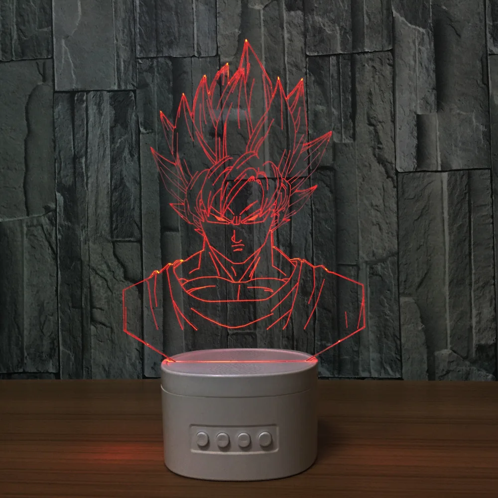 3D подсветка аниме seven dragon разноцветный Bluetooth динамик светодиодный модельная