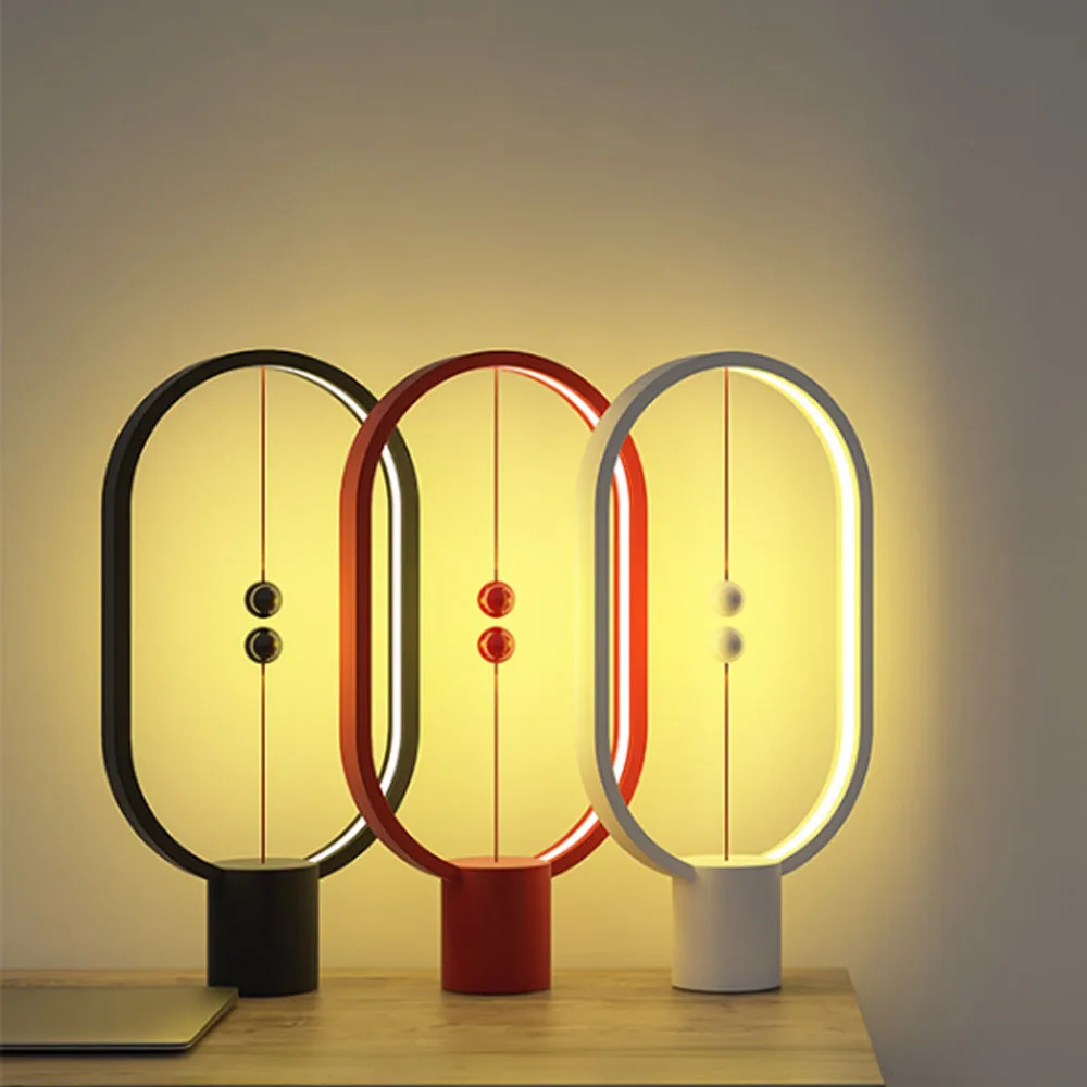 Креативный Heng Balance Lamp светодиодный Ночной светильник с питанием от USB Интеллектуальный Магнитный полувоздушный настольный ночник Новинка светильник подарок для дома