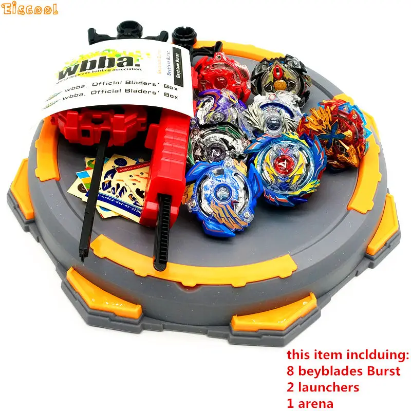 Beyblade Burst игрушки с пусковым устройством стартер и арена игрушка Металл Fusion Бог спиннинг Топ bayblade Blade лезвия игрушки - Цвет: 8pcsArena001