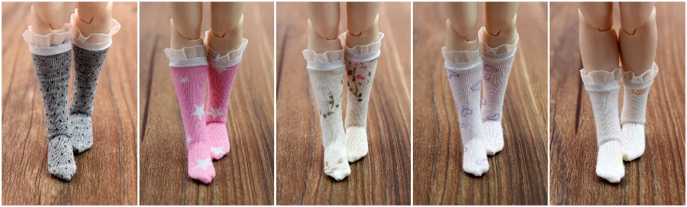 1 пара различных стилей 1/6 Neoblythe Doll's спортивные носки для Blyth, Licca, Momoko, Barbies Гольфы одежда наряды Аксессуары
