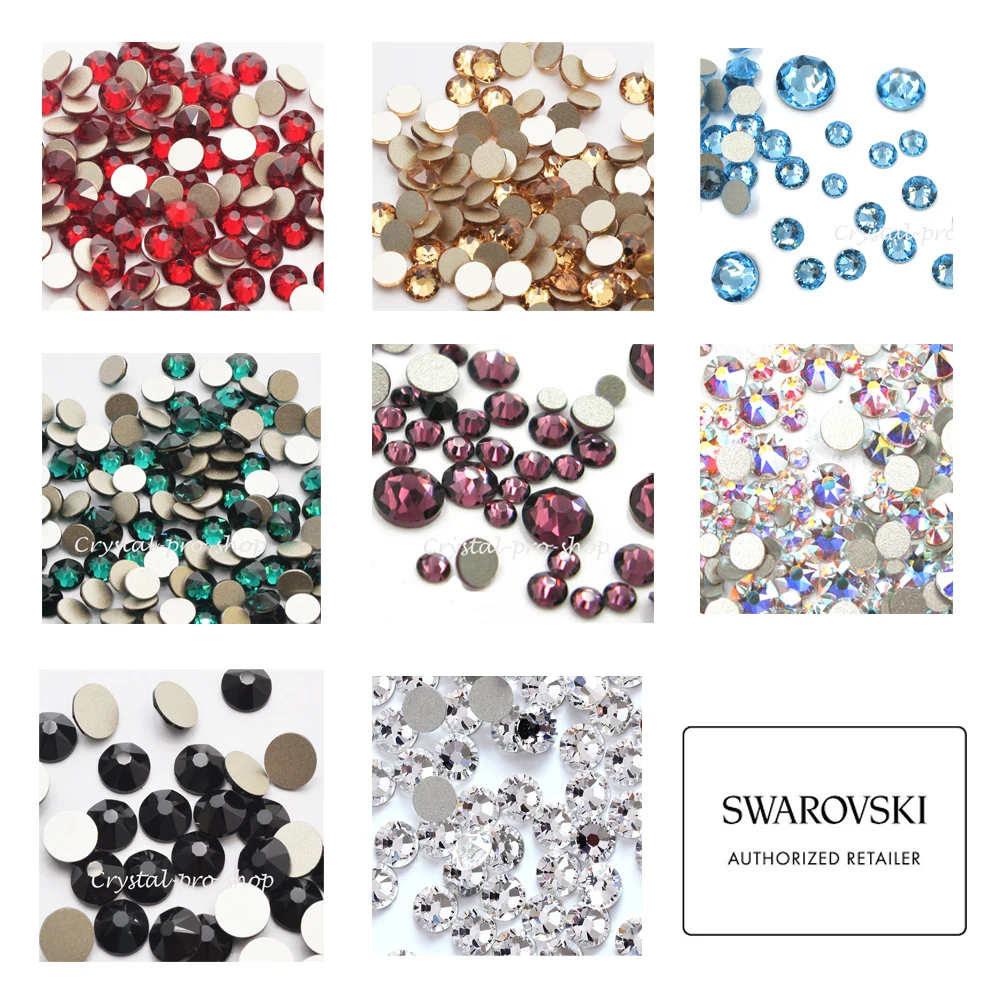 Стразы Swarovski Element ss14 (3 5 3 6 дюйма) мм (без горячей фиксации) с плоским основанием 2019