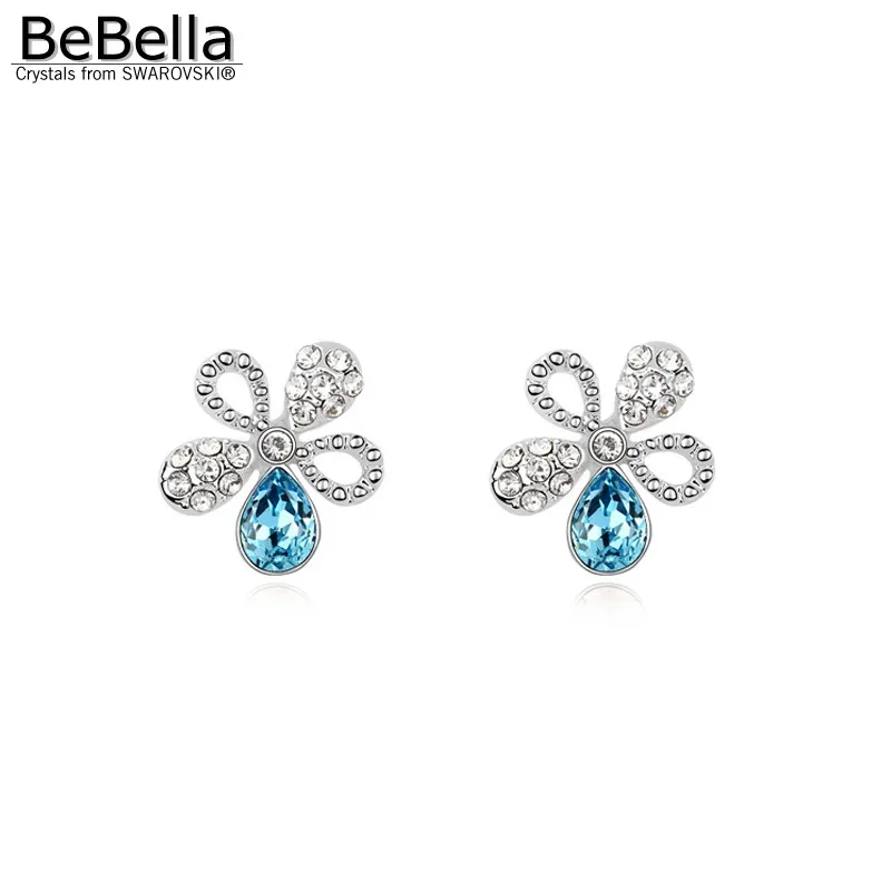 Женские серьги гвоздики с кристаллами Swarovski|flower stud earrings|stud earringsstud earrings for women |