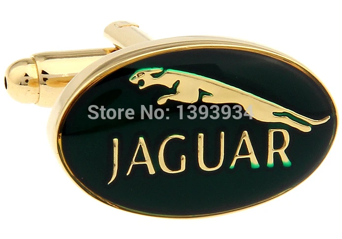 Дешевые оптовые запонки, Jaguar Логотип запонки, мужские запонки, украшения