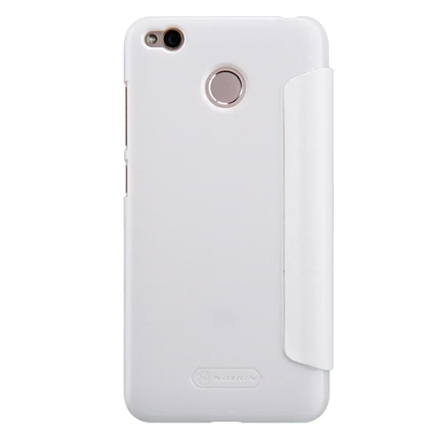 White Чехол 5,0 дюйма для xiaomi redmi 4X, чехол NILLKIN, блестящий чехол из искусственной кожи, флип-чехол, умный чехол с окошком для просмотра redmi 4X, чехол-книжка - Цвет: White