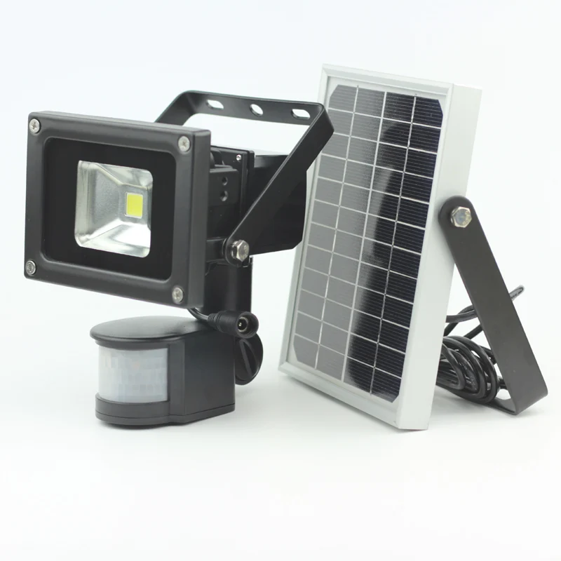 10 Вт супер яркий светодиодный солнечный светильник с датчиком движения