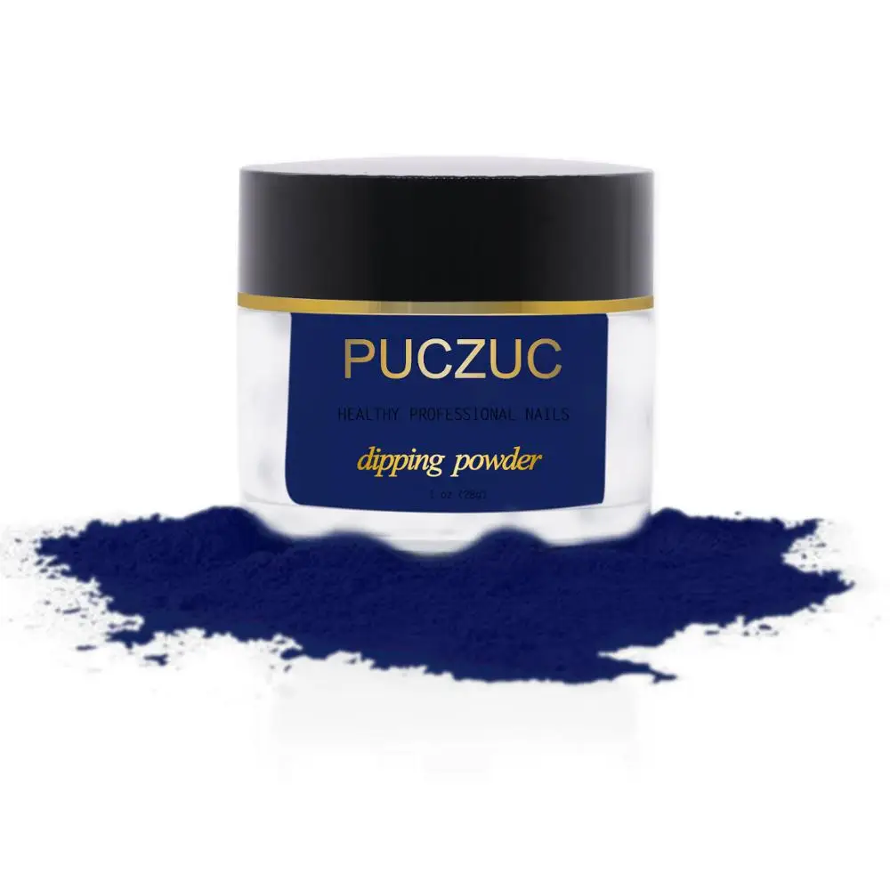 P048-1OZ PUCZUC 1 OZ Full Set Dipping Powder Base Top Coat Kits DIY Dip Nail Powder Manicure Set Brush Saver Powder - Цвет: P048-1OZ
