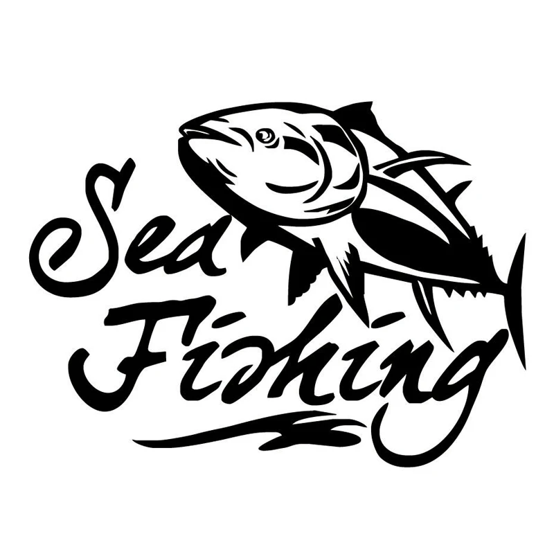 

35cm Sea Fishing Fashion Vinyl Car Styling Motorcycle Decor Stickers Decals