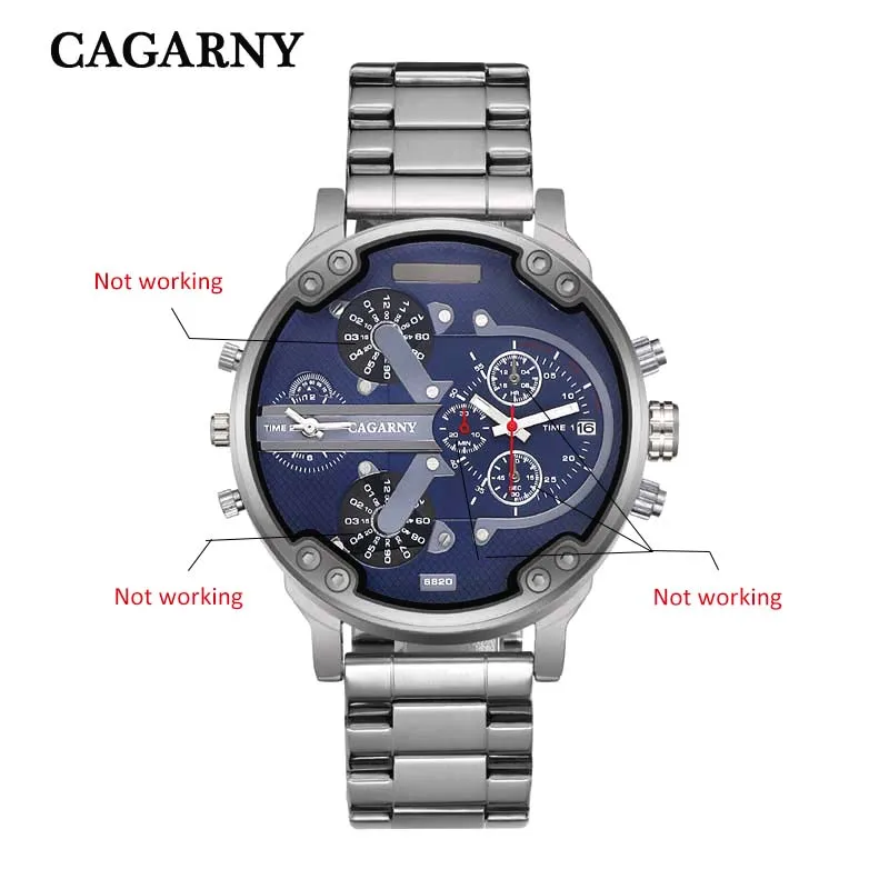 Роскошные брендовые Мужские часы кварцевые спортивные повседневные из