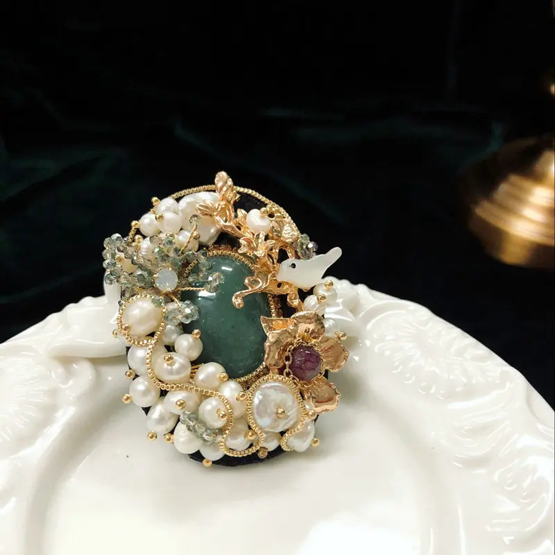 SINZRY оригинальные искусственные хрустальные Броши ручной работы с натуральным