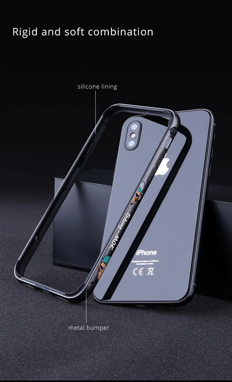 Lofter классный металлический бампер для телефона для iPhone XS XR, чехол для телефона s для iPhone XS Max, чехол с мультяшным рисунком, алюминиевая силиконовая рамка, чехол
