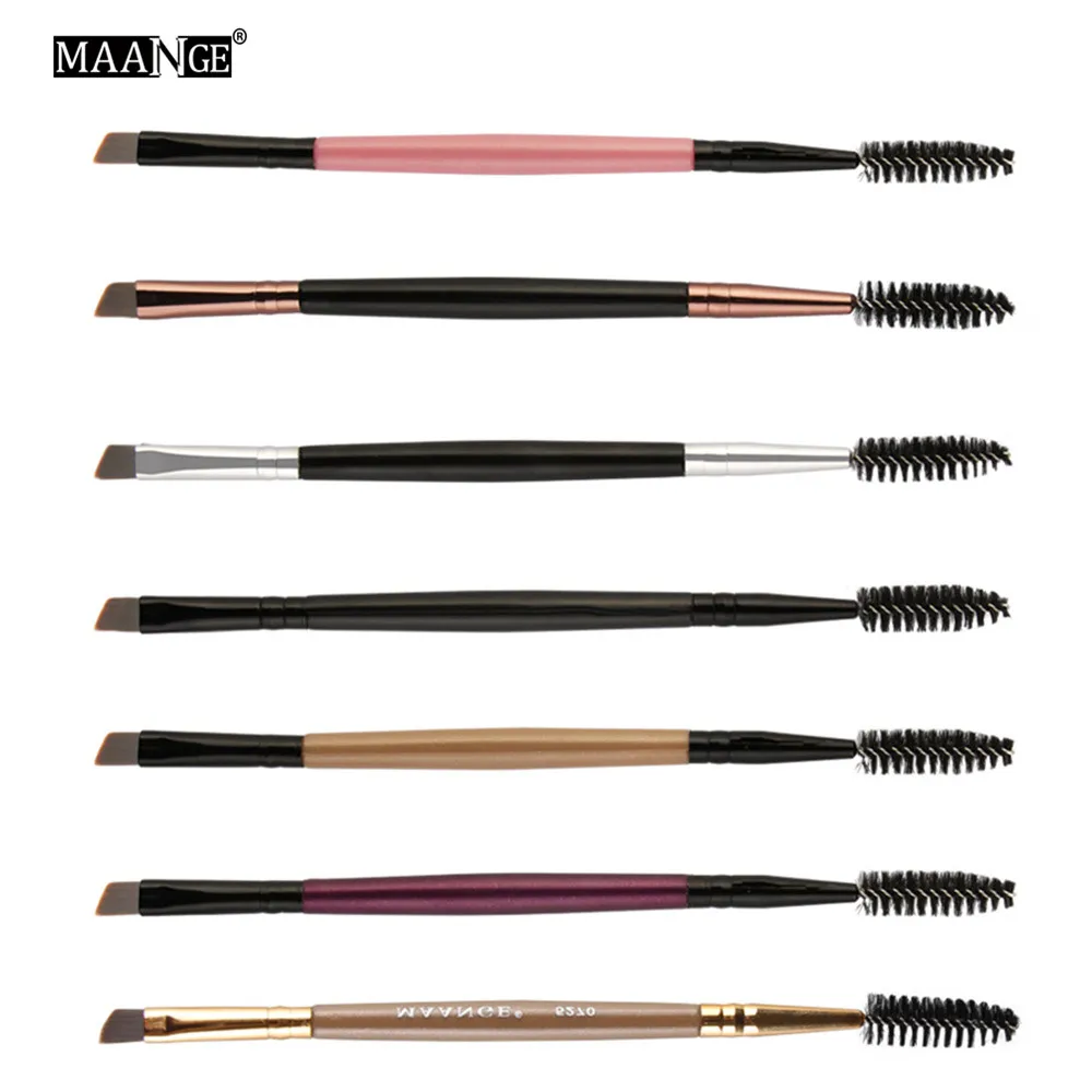 4 Pcs High Quality Double Ended Eye Makeup Brush Eyebrow Powder Eyelash Mascara Beauty Cosmetics Make Up Comb Tools | Красота и