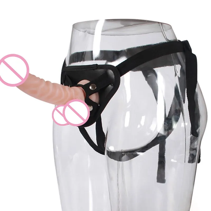 Носимый реалистичный фаллоимитатор SM бондаж кожаный ремешок интимные игрушки