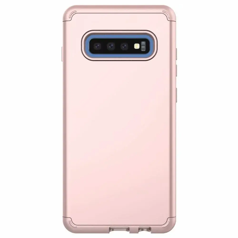 Rose Gold Для samsung Galaxy S10 плюс S10e S9 S8 чехол 3 in1 чехол-гибрид с защитой от ударов и военный защитный чехол повышенной прочности для samsung Galaxy Note 8, 9 - Цвет: Rose Gold